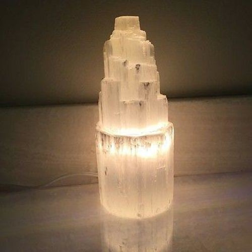 Selenite Skyscraper Lamp