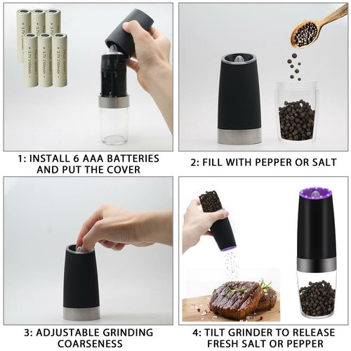 Electric Gravity Sensor Automatic Pepper Grinder