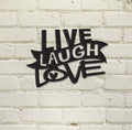 Live, Laugh, Love Metal Wall Art