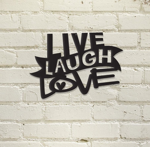 Live, Laugh, Love Metal Wall Art